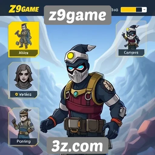 Exploração das opções de personalização no z9game